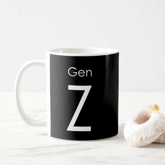 Gen Z mugg kopp, svart av Foton Art (Med munk)