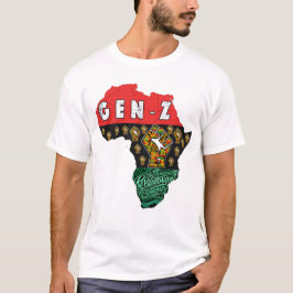 Gen Z Panafrikanska Revolutionära Afrika Karta T-s T Shirt