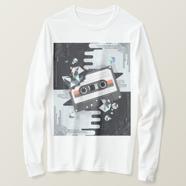 Gen-Z Streetwear with Vaporwave Glitch & Tech Vibe T Shirt (Design framsida)
