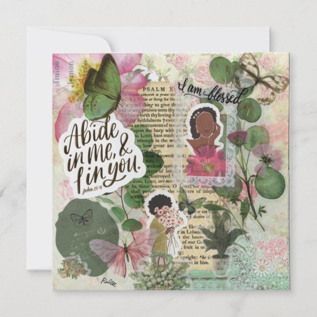 "Gena" Faith-baserade platta hälsningskort (Framsida)