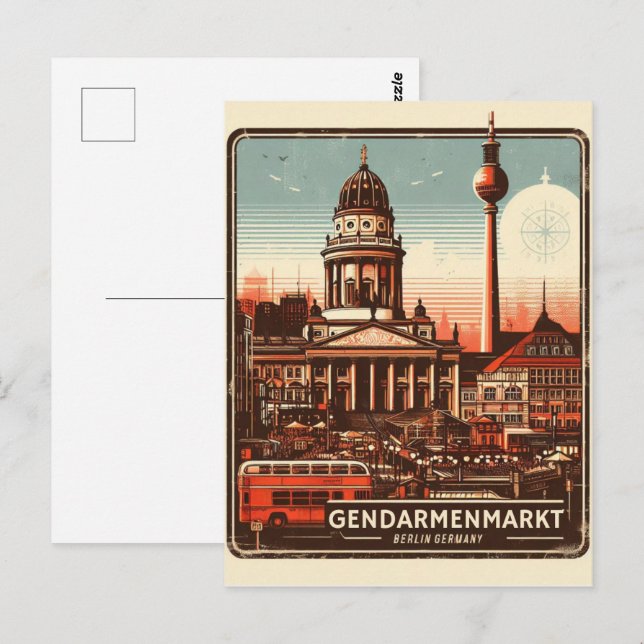 Gendarmenmarkt Berlin square - Konzerthaus Vykort (Fram/baksida)