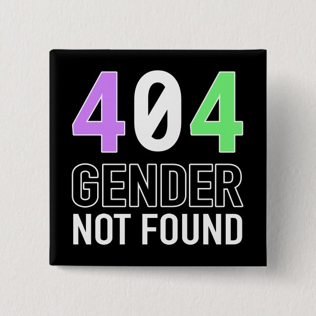Gender 404 knäppas knapp (Framsida)