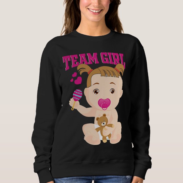 Gender Announcement  Team Girl Baby Party Reveal P T Shirt (Framsida)