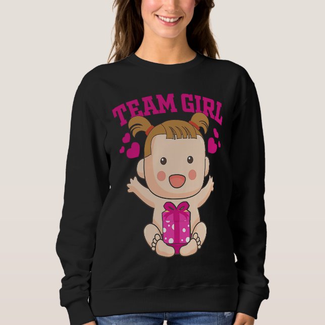 Gender Announcement  Team Girl Baby Party Reveal P T Shirt (Framsida)