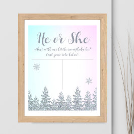 Gender antar att han eller hon röstar på snöflinga poster