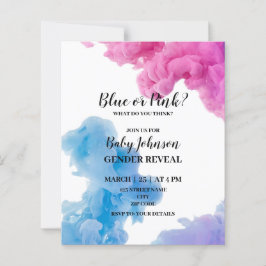 Gender av blått eller rosa rök