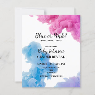 Gender av blått eller rosa rök