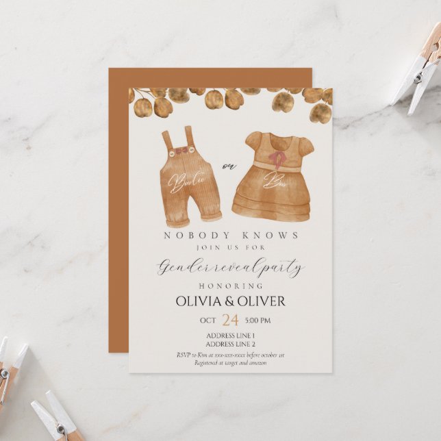 Gender av funna barnkläder visar inbjudningar (Fram/Back In Situ)