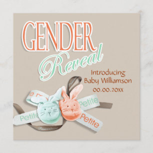 gender av kaninkanin i Baby Inbjudningar