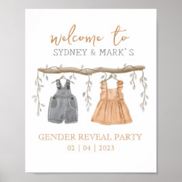 Gender avslöjade Party, han eller hon, Välkommen,  Poster
