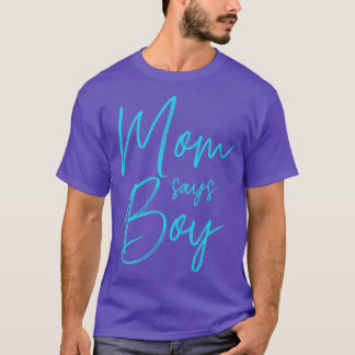 Gender avslöjar att mamma säger att pojken matchar t shirt