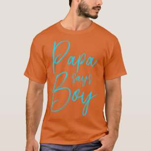Gender avslöjar att pappa säger att pojken matchar t shirt