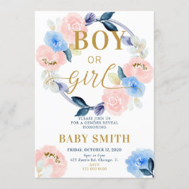 Gender avslöjar Boy eller Girl-inbjudan Inbjudningar