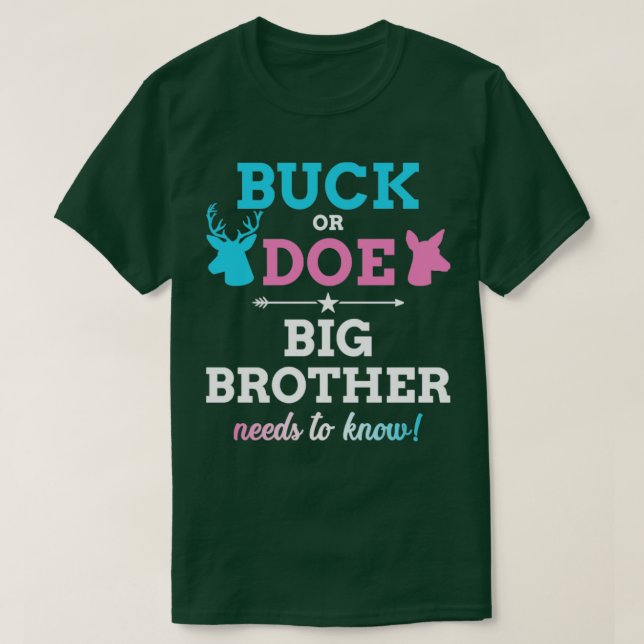 Gender avslöjar buck eller doebroder som matchar b t shirt (Design framsida)
