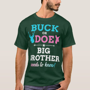 Gender avslöjar buck eller doebroder som matchar b t shirt
