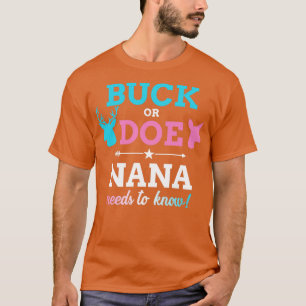 Gender avslöjar buck eller nana som matchar baby p t shirt