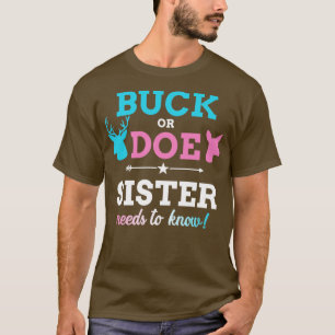 Gender avslöjar buk eller doe-syster som matchar b t shirt