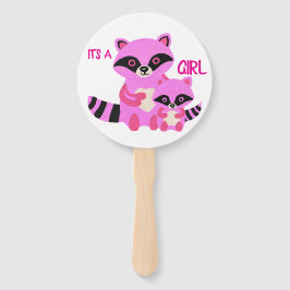 gender avslöjar fläkt, söta tvättbjörnar