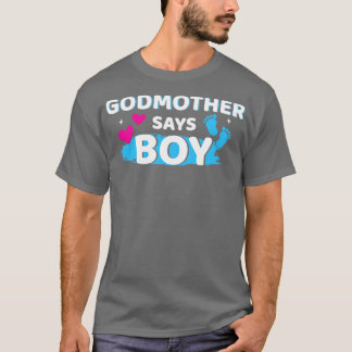 Gender avslöjar gudmor säger att pojken matchar fa t shirt