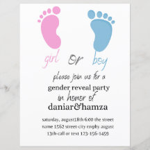 gender avslöjar inbjudan, pojke eller flicka, inbj