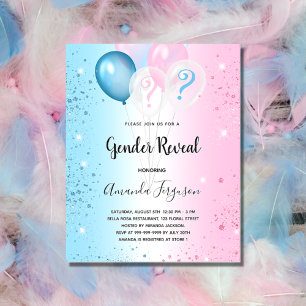 Gender avslöjar inbjudan till party rosa Blue Boy