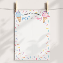 Gender avslöjar iskräm Vare skottröstningen Poster