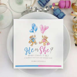 Gender avslöjar nalle som han eller hon pappersservett