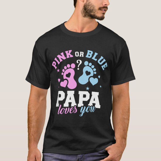 Gender avslöjar pappa pappa t shirt (Framsida)