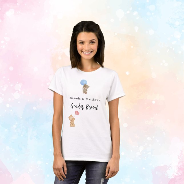 Gender avslöjar party nalle-flicka t shirt (Skapare uppladdad)