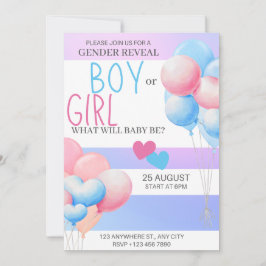 gender avslöjar party, pojke eller flicka, rosa oc julkort