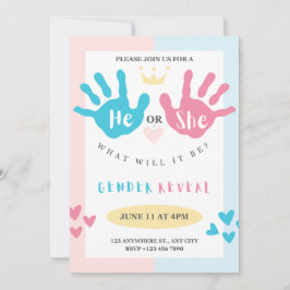 gender avslöjar party, pojke eller flicka, rosa oc julkort