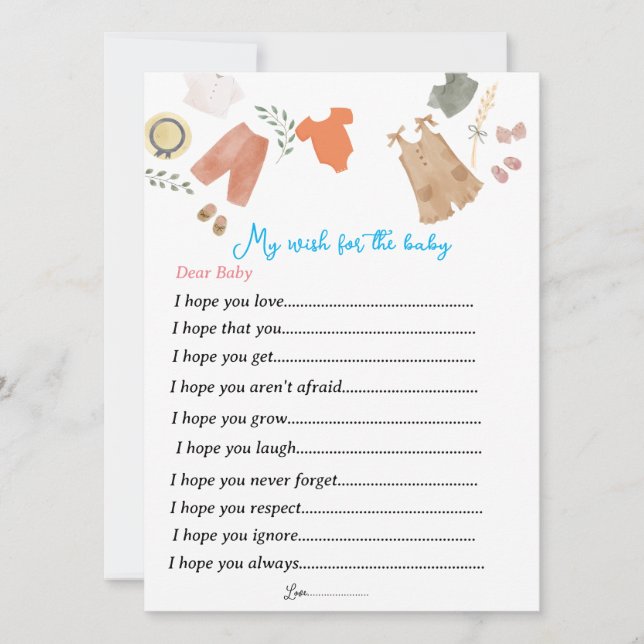 Gender avslöjar party-spel önskemål för baby julkort (Framsida)