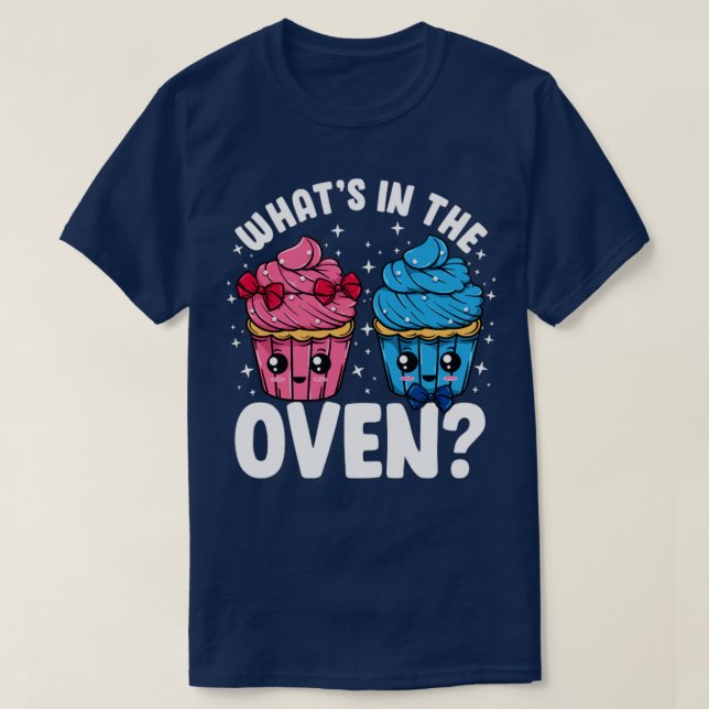 Gender avslöjar Party-vete i mynningen Oven Muffin T Shirt (Design framsida)