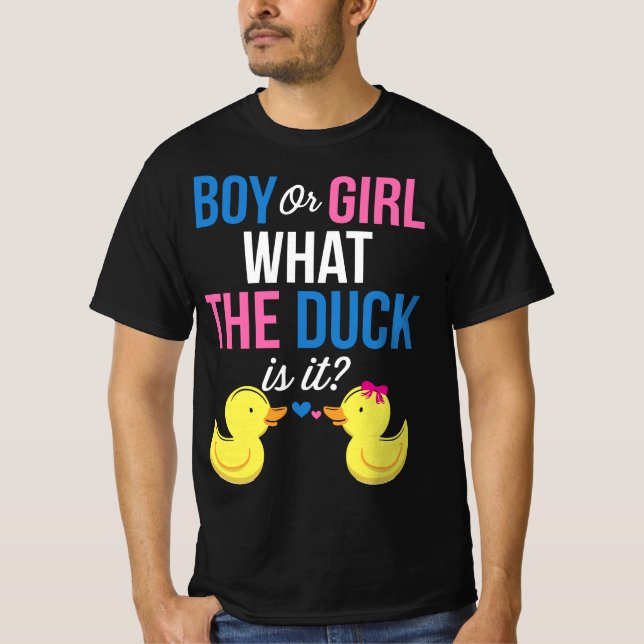 Gender avslöjar pojke eller flicka vad Anka är T Shirt (Framsida)