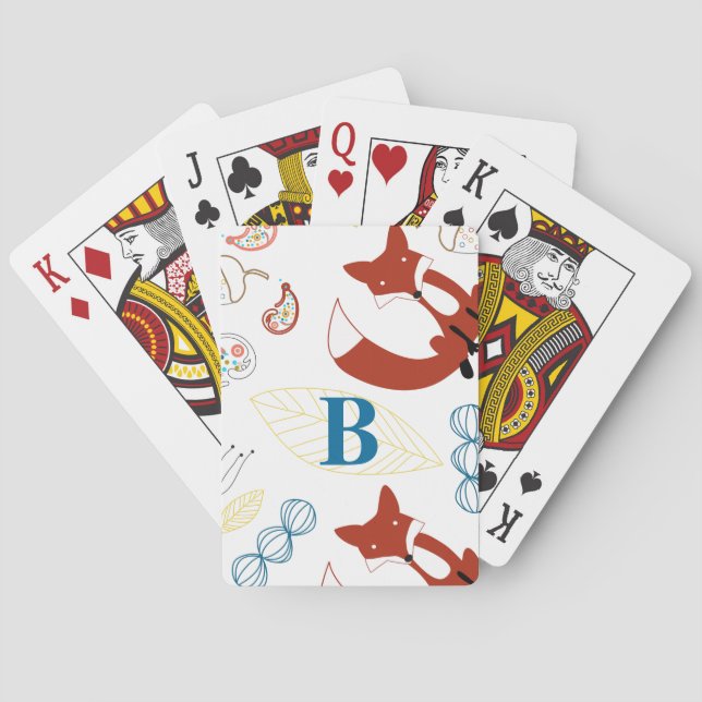 Gender avslöjar sin skog från Pojke Fox Woodland Spel Kort (Baksidan)