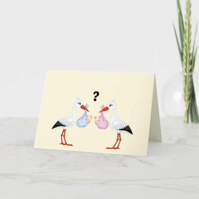 Gender avslöjar söt stork inbjudan (Framsida)