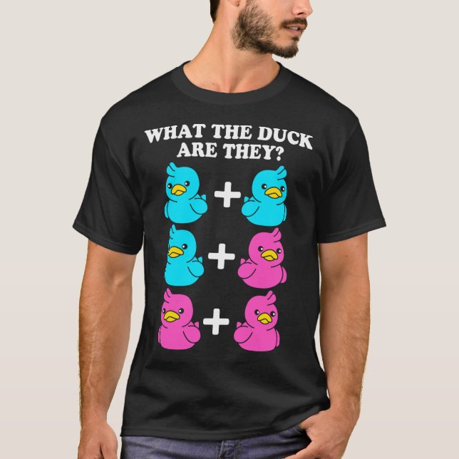 Gender avslöjar Twillingar vad Anka är de T Shirt (Framsida)