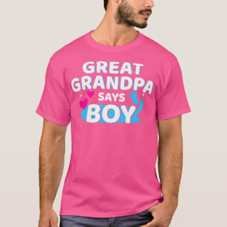 Gender avslöjar underbara farfar säger att pojken t shirt
