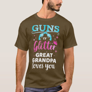 Gender avslöjar vapen eller glitter underbara farf t shirt