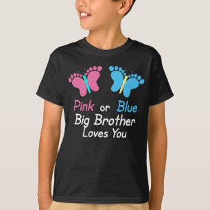 Gender avslöjer den rosa brodern eller slösar t shirt
