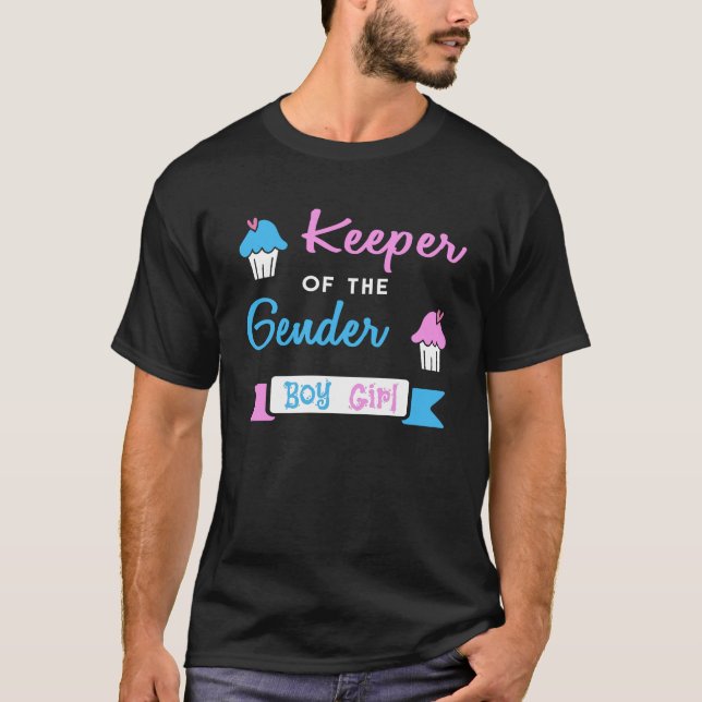 Gender avslöjer vårdaren av genderpojkeflickan t shirt (Framsida)
