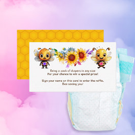 Gender Bee Baby Shower Diaper Raffle Biljett Tilläggskort