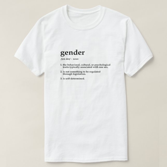 Gender Definition (light shirts) LGBT T-Shirt (Design framsida)