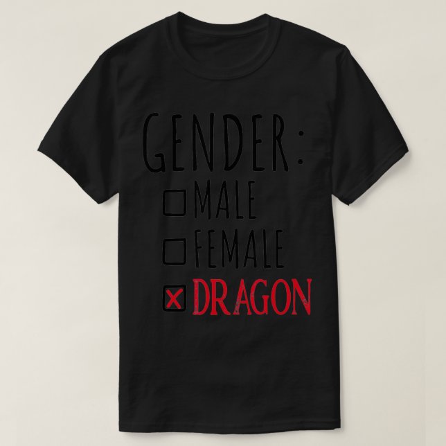Gender Dragon T Shirt (Design framsida)