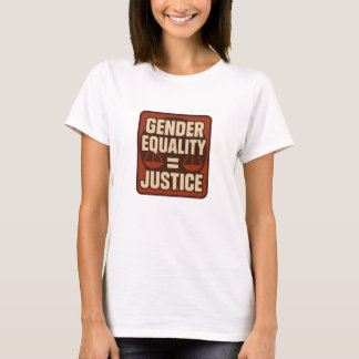 Gender Equality = Justice – Square Retro Feminist  T Shirt