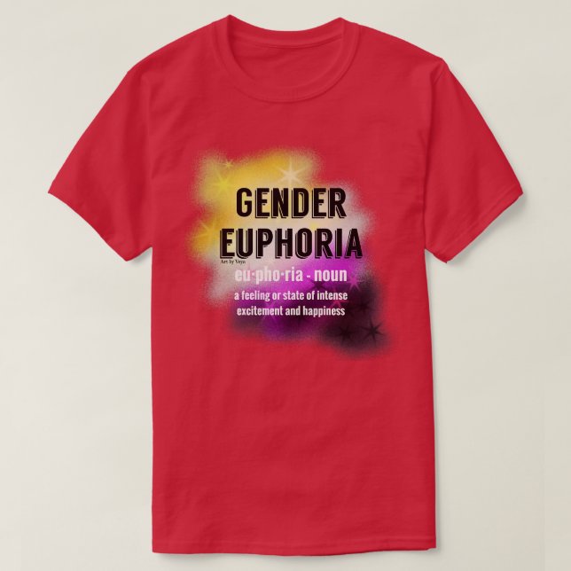 Gender Euphoria Nonbinary T Shirt (Design framsida)