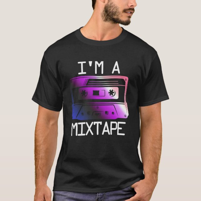Gender Fluid Cassette Pride-ID för icke-binär Neut T Shirt (Framsida)