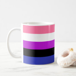 Gender Fluid Flagga Färg Kaffemugg