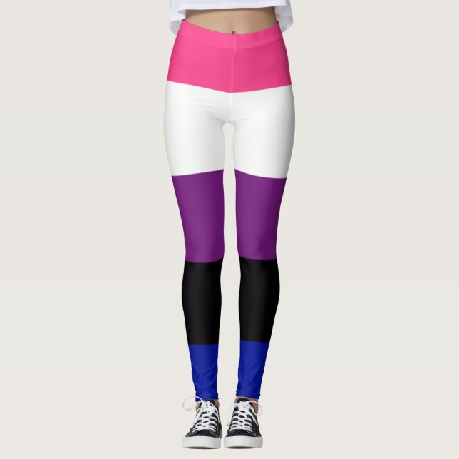 Gender Fluid Flagga Leggings (Framsida)