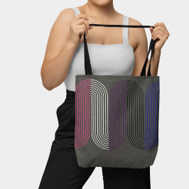 Gender Fluid Flagga Minimalist Line Art Deco Tygkasse